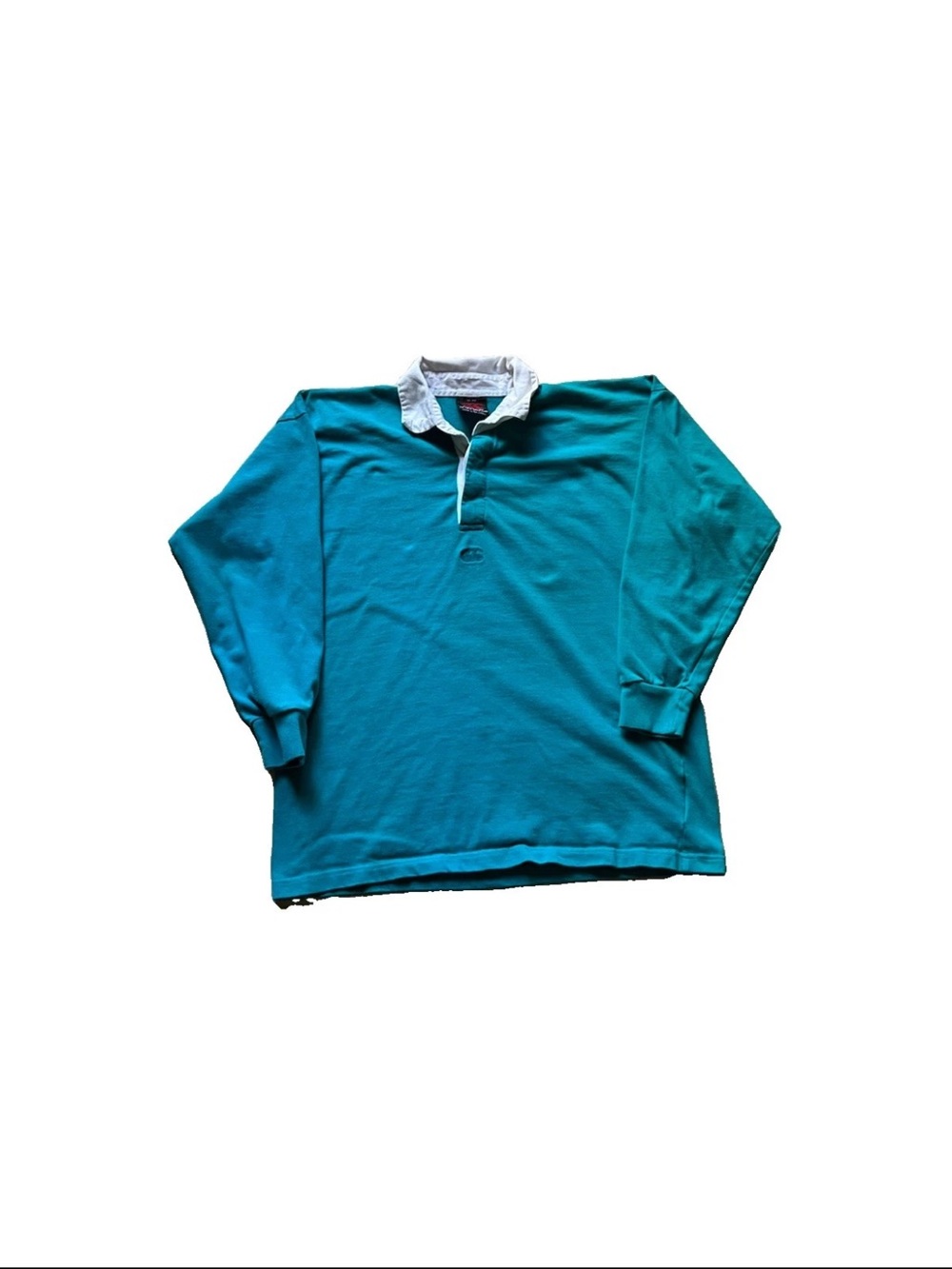 VTG Canterbury Men's Teal Long Sleeve Rugby Jersey Size Large